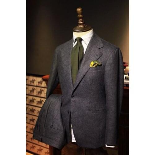 Jacket+Pants) Fashion Black Chic Streetwear 2 Piece Groom Tuexdos For Wedding Formal Prom Suit Party Evening Blazer Custom Made