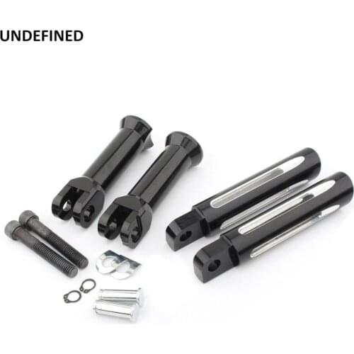 Passenger Foot Pegs Rest Support Kit Black for Harley Softail Deluxe FLDE Fat Boy Breakout Fat Bob 114 Street Bob FXBB 2018-2020