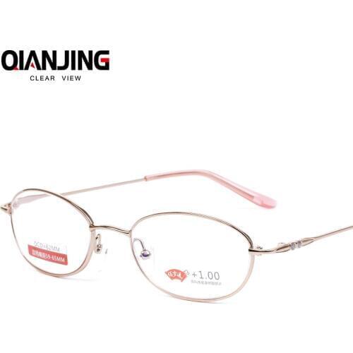 QianJing New Comfy Reading Glasses Women Alloy Container Presbyopia +1.0 +1.5 +2.0 +2.5 +3.0 Diopter Reading Glasses female