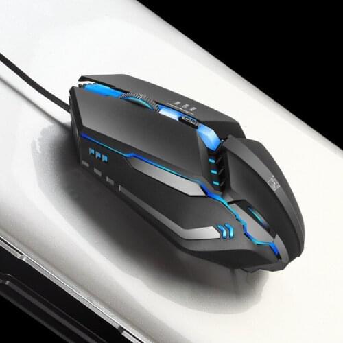 USB Wired Gaming Mouse 4 Buttons Gamer Computer K3 Mice Black 7 Color Lighting 1600DPI Adjustable Gaming Mouse Mice For Computer