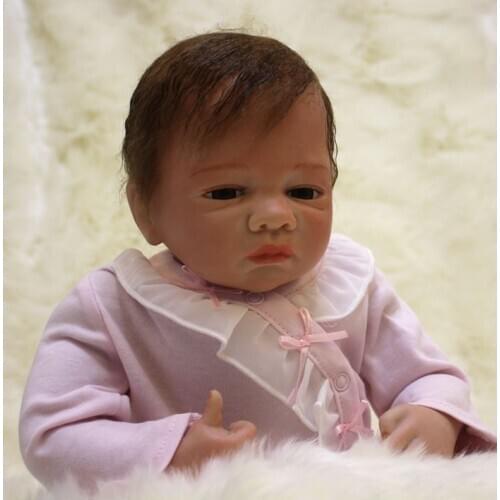 Silicone Baby Doll Silicone Reborn Baby Doll Girl Newbron Lifelike Baby-Reborn Princess Doll Birthday Christmas Gift for Child