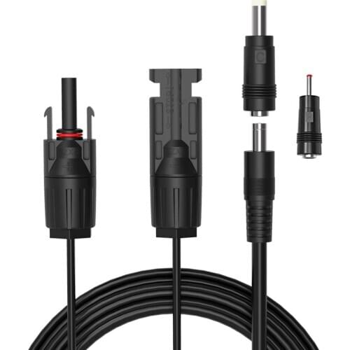 Solar Charging Cable Solar Panel Extension Cable with DC 5.5x2.5mm DC 5.5x2.1mm DC 3.5x1.35mm Multiple Connectors