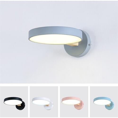 LED Modern Wall Lamp Nordic Wood Wall Light Bedroom Dimmable Bedside Lamp Eye Protection Sconce for Living Room Study Luminaire