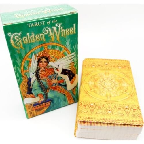 Tarot of the Golden Wheel 78 Cards Deck Tarot Board Game Family Party Oracle Divination Game
