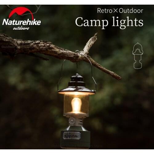 NatureHike Camping Atmosphere Lamp Outdoor LED Retro Light Rechargeable hanging Lighting Household Camping Equipment Tent Light