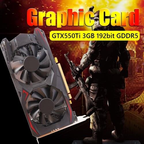 Graphics Card GTX 550Ti 3GB 192bit GDDR5 Gaming Video Cards for NVIDIA Computer PCI-Express 2.0 HDMI with Dual Cooling Fan