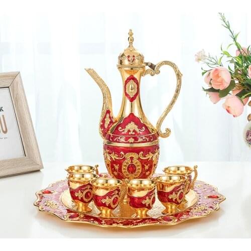 Wine Set Liquor Tray Gift Gift Box Luxury Court High-End European-Style Antique Generation Zinc Wine Jug Wine Glass