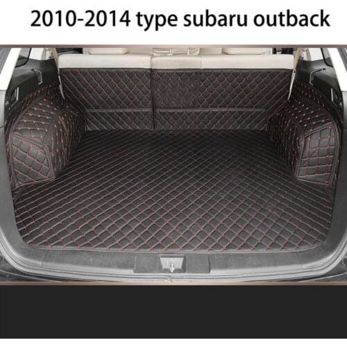 Fiber leather car trunk mat for subaru outback 2009 2010 2011 2012 2013 2014 cargo mat car accessories