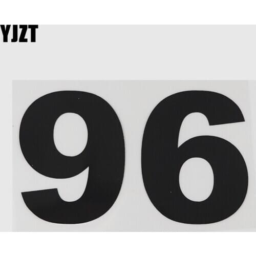 YJZT 15.7CM×9.2CM Funny 96 Number Dangerous Speed Limits Decal Car Stickers Motorcycle Vinyl Car Stickers 13D-0548