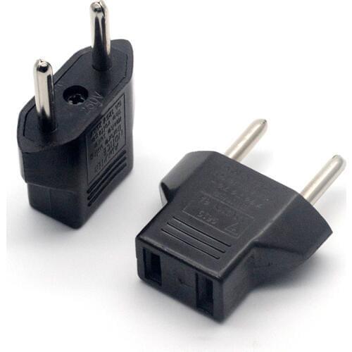 1/2/5Pcs Universal US to EU Plug Adapter USA to Euro Europe Travel AC Power Charger Outlet Adapter Converter Plug