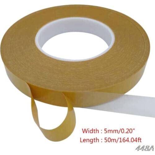 1Roll 50m High Temperature Resistance PET Double Sided Tape Clear Adhesive Tape New 2020