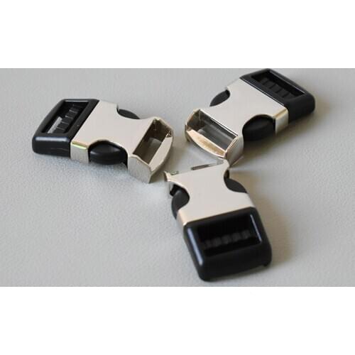 20 Pcs Contoured plastic buckle durable hardware for 20mm safety closed DIY puppy dog collar accessories zinc alloy