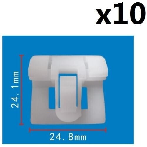 10 X Nylon Fit Honda #91510-SR3-003 For Civic 92-95 Window Belt Moulding Clip Retainer