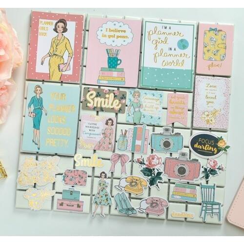 25pcs Pretty Lady Cardstock Die Cuts for Scrapbooking Happy Planner/Card Making/Journaling Project