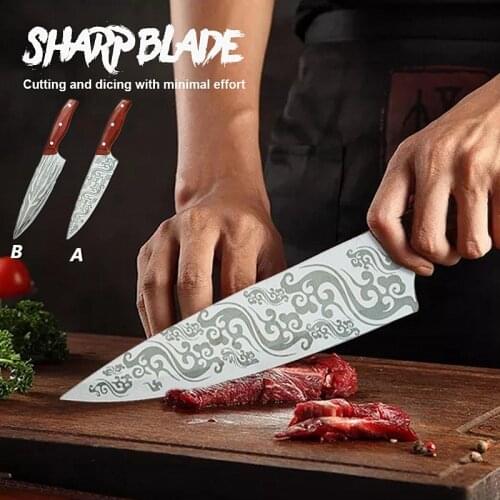 8 Inch Japanese Chefs Knife Slicing Knife Fish Fillet Knife Stainless Steel Meat Cleaver Cooking Tool