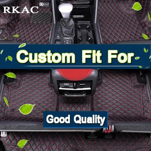 RKAC Car Accessories Styling Custom Foot Mats 3D Luxury Leather Waterproof Car Floor Mats Fits Skoda KODIAQ 7 seats 2017-2019