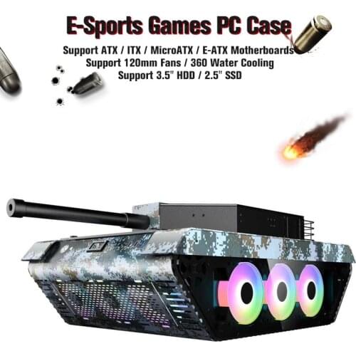 Computer PC Case Gaming Chassis Special-Shaped 120mm Fans Water Cooling Tempered Glass Support ATX/ITX/MicroATX/E-ATX Motherboar