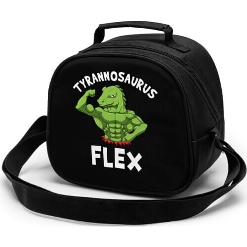 Fitness Workout Motivation Tyrannosaurus Flex Children fashion lunch bag thermal insulated bag travel casual insulated bag