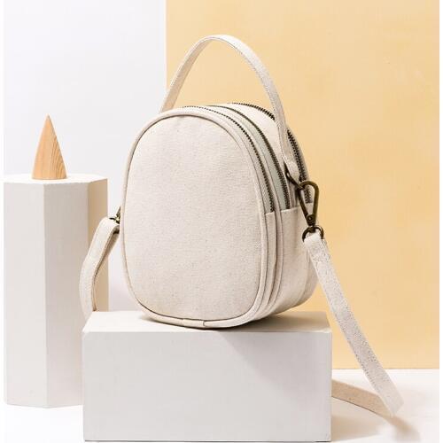 Shangxin canvas portable small round bag art small fresh fairy fashion wild messenger bag bag