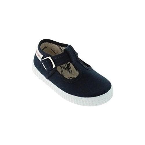Pepito type canvas sneakers in navy blue, Victoria