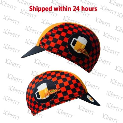 Classic Spring Summer Beer Pizza Polyester Cycling Caps Black Red Yellow Quick Drying Men And Women Wear