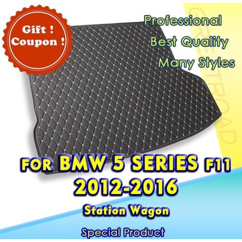 Car Trunk Mat For BMW 5 Series F11 Station Wagon 2012 2013 2014 2015 2016 Cargo Liner Carpet Interior Accessories Cover