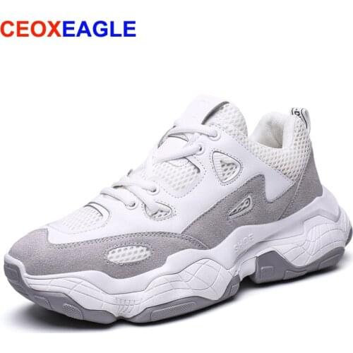 Mens Chunky Trainers Sneaker Dad Shoes High Platform Shoe Men Sneakers Classic Brand Black White Men Breathable Tenis Masculino