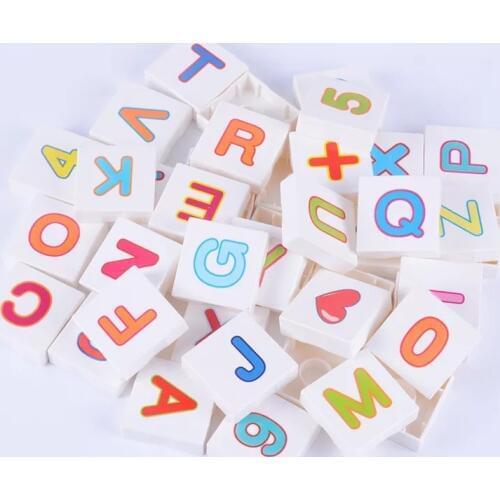 Square Big Number Letters Model Building Block alphabet figure Brick Kid Educational Toy Compatible Big Size Brick children Gift