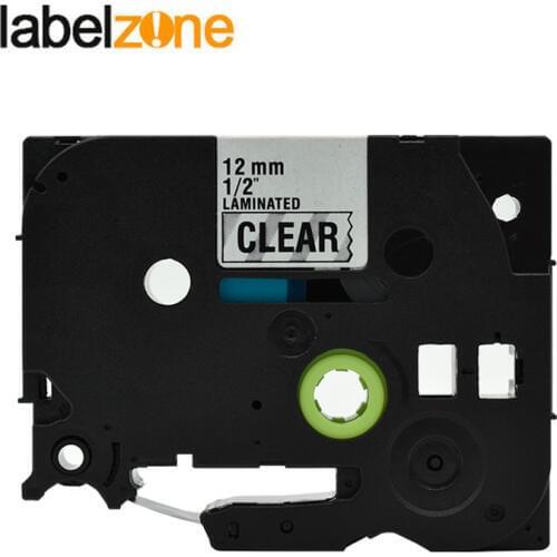 Laminated Black on Clear Tze131 Label Tapes Compatible Brother 12mm*8m Ribbon Cassette Tze-131 Tze 131 for p-touch label maker
