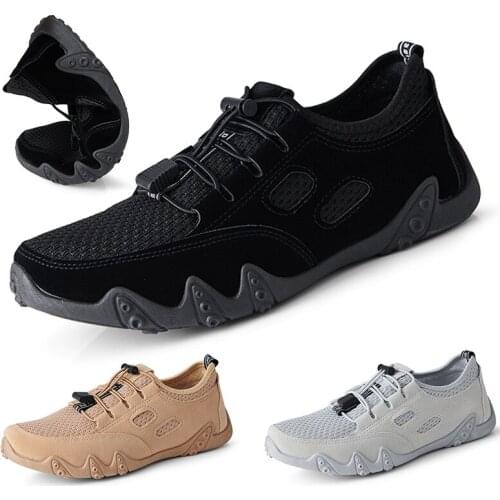 Summer New Mens Hiking Shoes Mesh Breathable Casual Fashion Sports Shoes Non-Slip Wear-Resistant Ultra-Light Trend Hiking Shoes