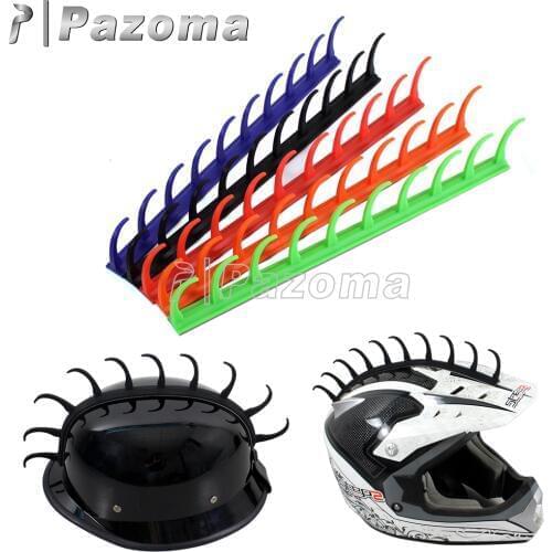 13" Strip Motorbike Rubber Helmet Mohawk Sticker Motorcycle Dirt Racing Biker Spikes Sticker Capacete Decoration 5 Color