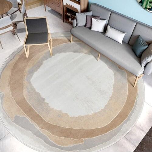 Nordic Style Round Carpets For Living Room Home Round Abstract Rug Bedroom Sofa Coffee Mat Floor Table Area Modern Thick Rugs