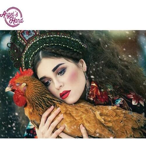 New 5d Rhinestones Diy Diamond Mosaic Diamond Painting Cross Stitch Kits Full square Drill Diamond Embroidery Beauty chicken