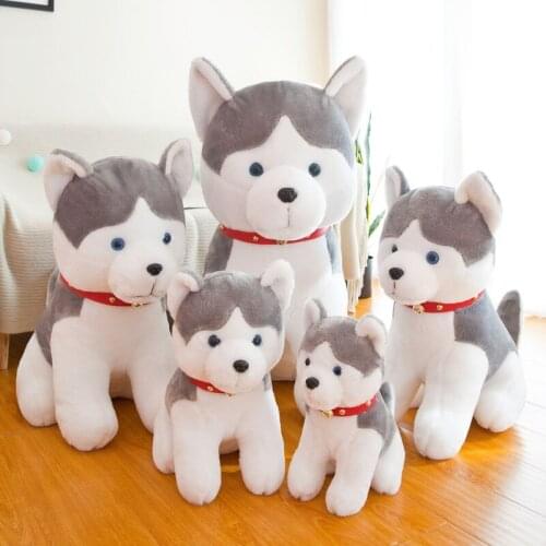 New Creative Stupid Cute Siberian Husky Dog Kawaii Plush Toys Cartoon Doll Stuffed Toy Christmas Birthday Gift For Children