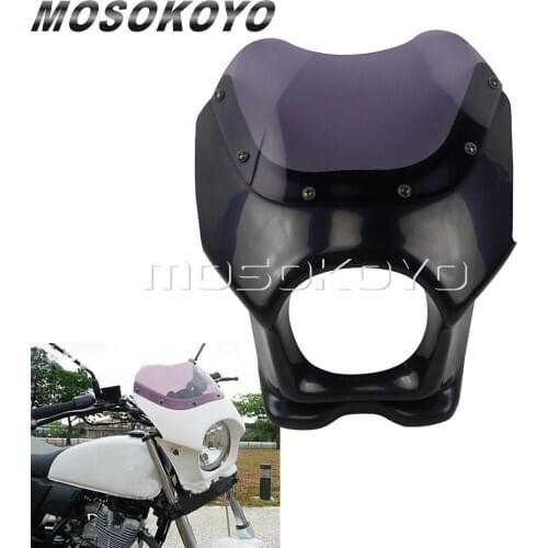 ABS Plastic Motorcycles Headlight Fairing 5” Light Mask for Honda Ape Monkey Benri 90 50 125 Yamaha Suzuki GS50 Front Cowl