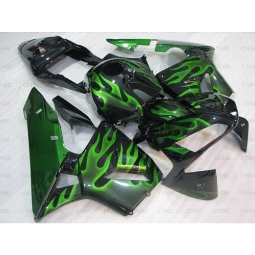 For CBR 600 RR 2003 - 2004 Fairings CBR600 RR 03 Black Green Frame Fairings CBR600 RR 2003 Motorcycle Fairing Unpainted