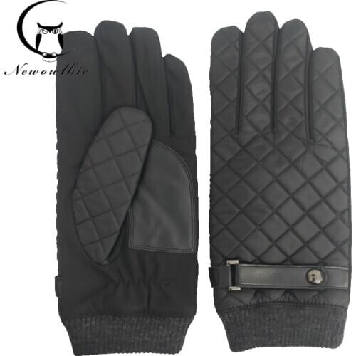 Mens winter warm gloves processing sales suitable for palm width 8-10 cm natural sheepskin imported high quality woolen cloth