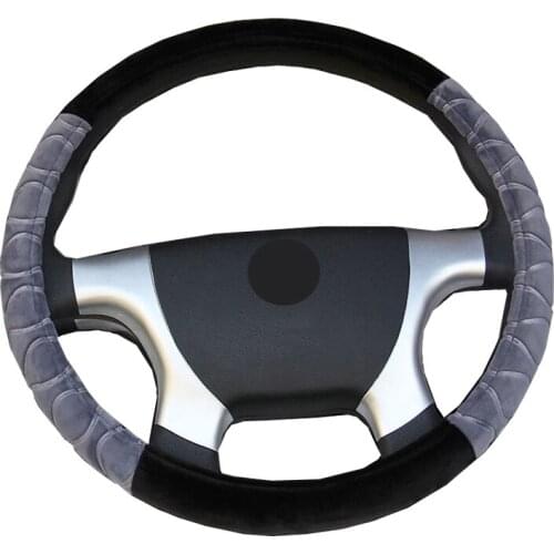 Plush Winter Car Steering Wheel Cover Wrap Warm Soft For 36 38 40 42 45 47 50 CM Truck Bus Lorry Automobile Styling Protecter