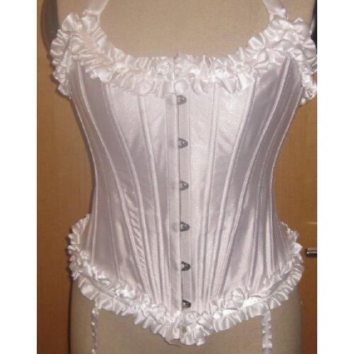Factory Directly Sexy Ruffle Steel Boned Corset Top Waist Corselet Overbust Waist Corset With Strap Body Shaper m1632