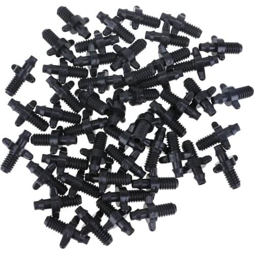 50/100Pcs 6mm Male Thread Single Barbed 4/7mm PVC Hose Connector Home Garden Drip Irrigation Watering Fitting Connector
