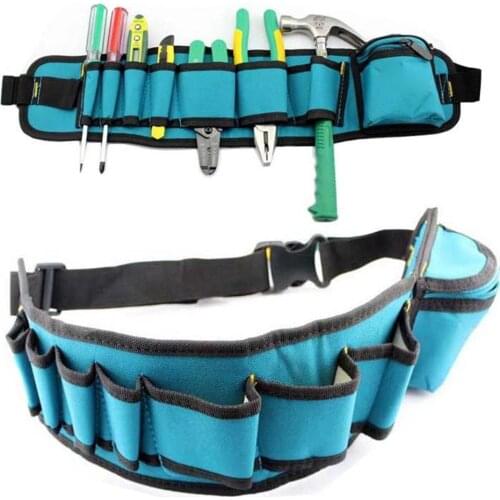 Multi-pockets Portable Tool Bag Waist Pockets Electrician Tool Bag Organizer Carrying Pouch Tools Bag Belt Waist Pocket Case