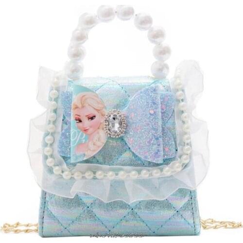 Disney Fashion Princess Crossbody Bag For Women Girls Frozen Elsa Sofia PU Leather Mini Shoulder Bags Female Clutch Purse