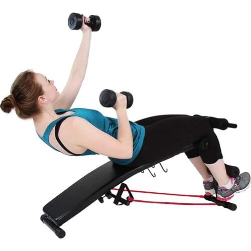 Supine Training Bench Small Fitness Equipment Multifunctional Foldable Sit-up Bench Home Fitness Training Equipment HWC