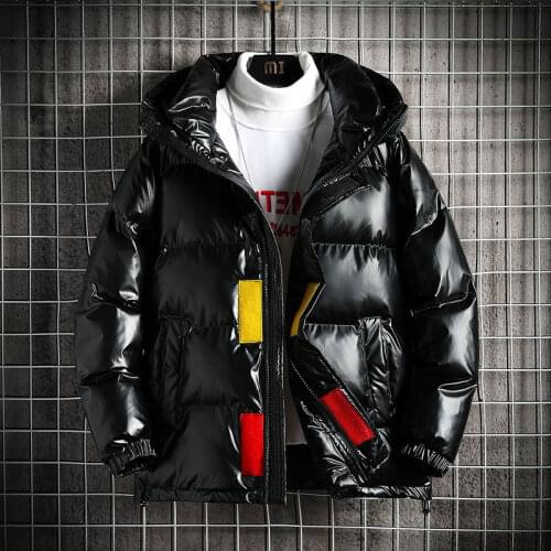 Thick Warm Mens Winter Solid Color Hooded Jacket Parka Outwear Casual Fashion Windbreaker Zipper Tops Coat Overcoat