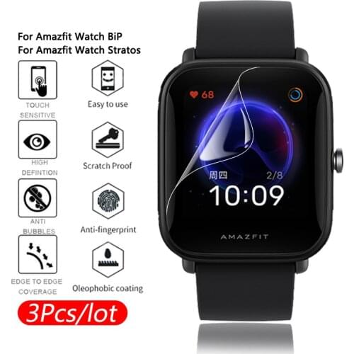 3 Pack Ultra-thin TPU HD SmartWatch Soft Film For Xiaomi Huami Amazfit BiP S U Pro For Amazfit Stratos 2 3 For Amazfit GTS 2 2E
