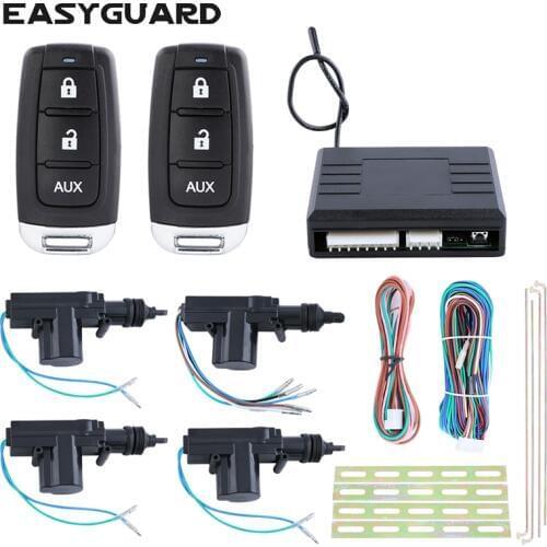 EASYGUARD universal 4 door remote central lock system one master three slaves with two remote control lock unlock