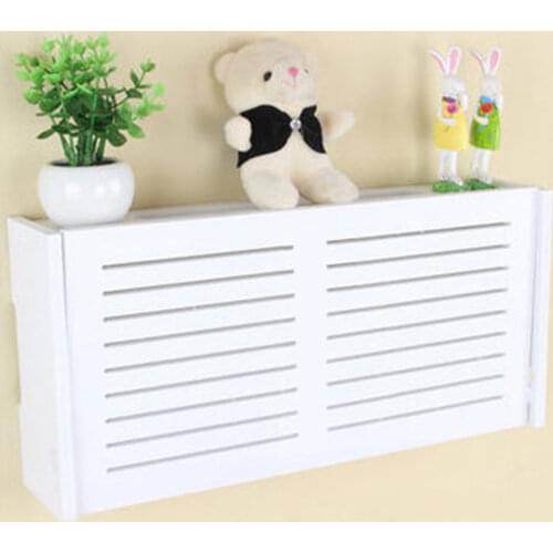 Yazi Wifi Router Storage Box Wood-Plastic Shelf Wall Hangings Bracket Cable Organizer M L 2 Size