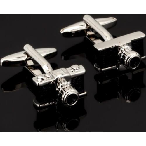 New Design Mini Camera Cufflinks brass Material Men Accessaries Black Enamel Men Women Gift for Photographer