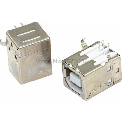 1pcs B female 90 degree square port USB base printer interface USB data interface USB socket USB interface