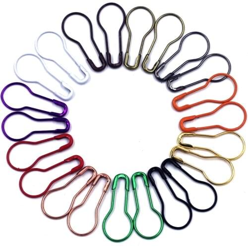100Pcs Safety Pins Gourd Shape Clips Marker Tag Safe Knitting Cross Stitch Holder DIY Sewing Kit Craft Jewelry 21x9mm